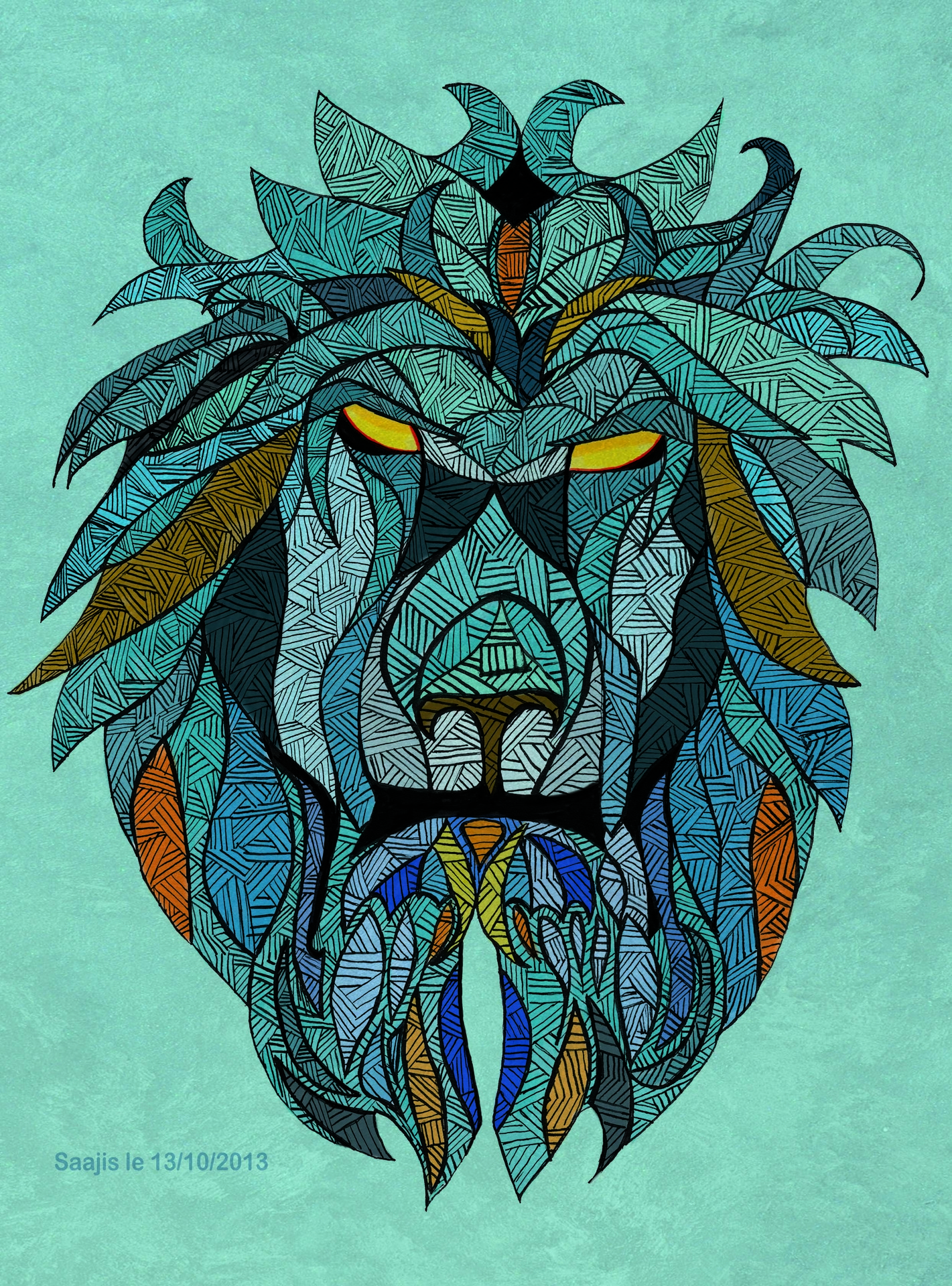 Lion tribal1 par Saajis