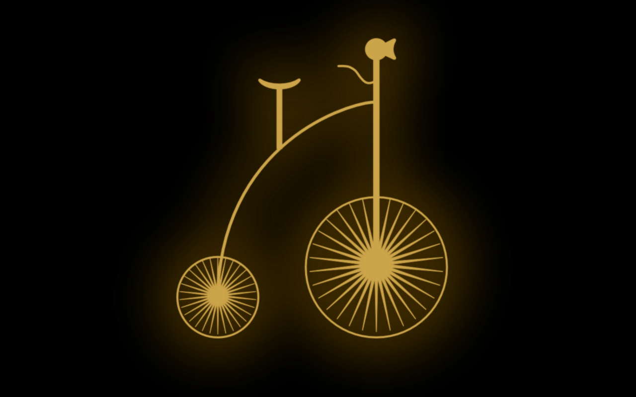 Bicyclette dorée qui brille dans le noir par zoncccc