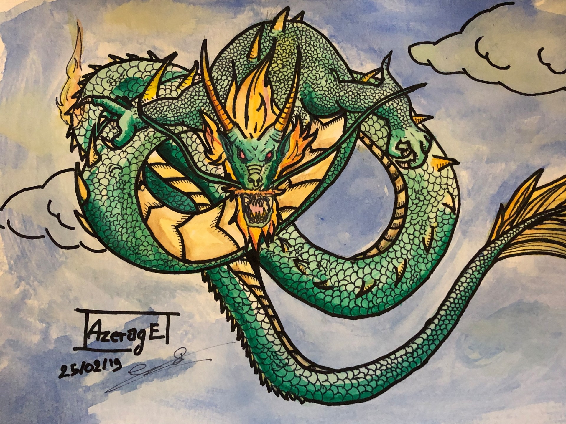 Dragon aquarelle par Sylvus