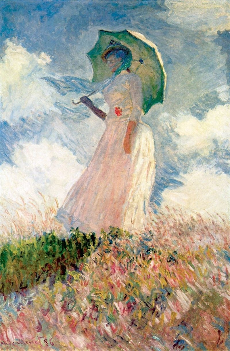 Revisite de "la femme à l'ombrelle tournée vers la gauche" de Monet par Leam_art