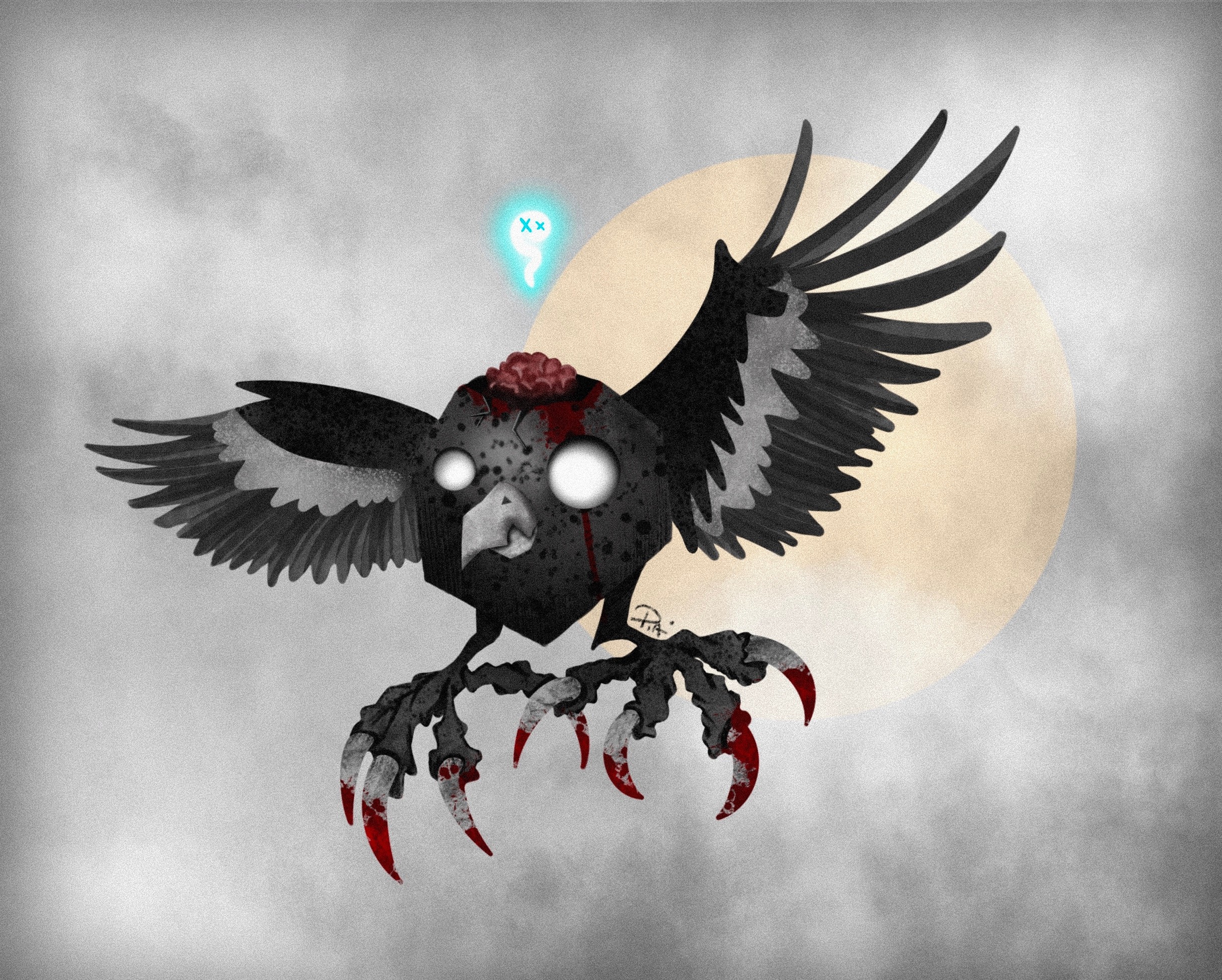 Inktober 2021 : Raven par psyloute