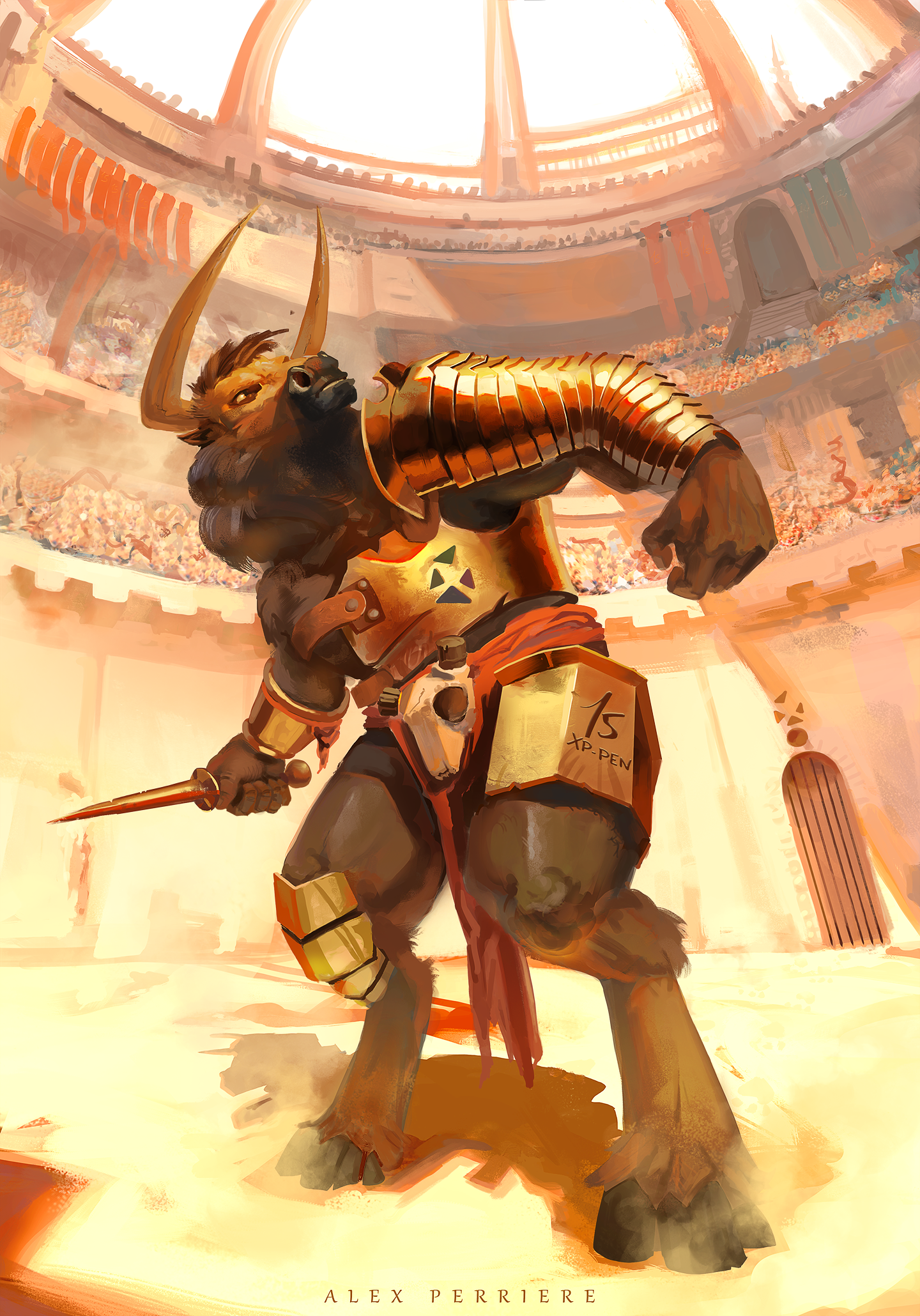 Minotaure gladiator par Cubix