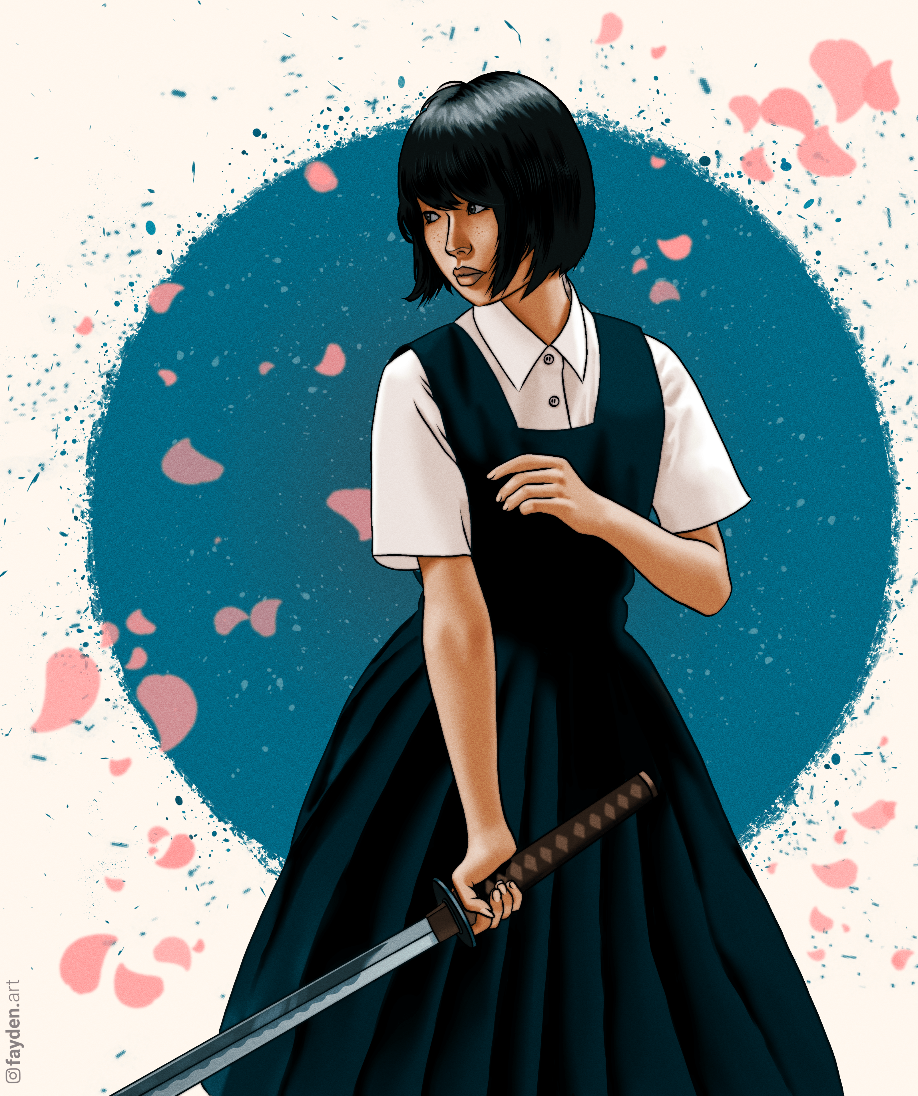 Samourai Girl Color par Fayden