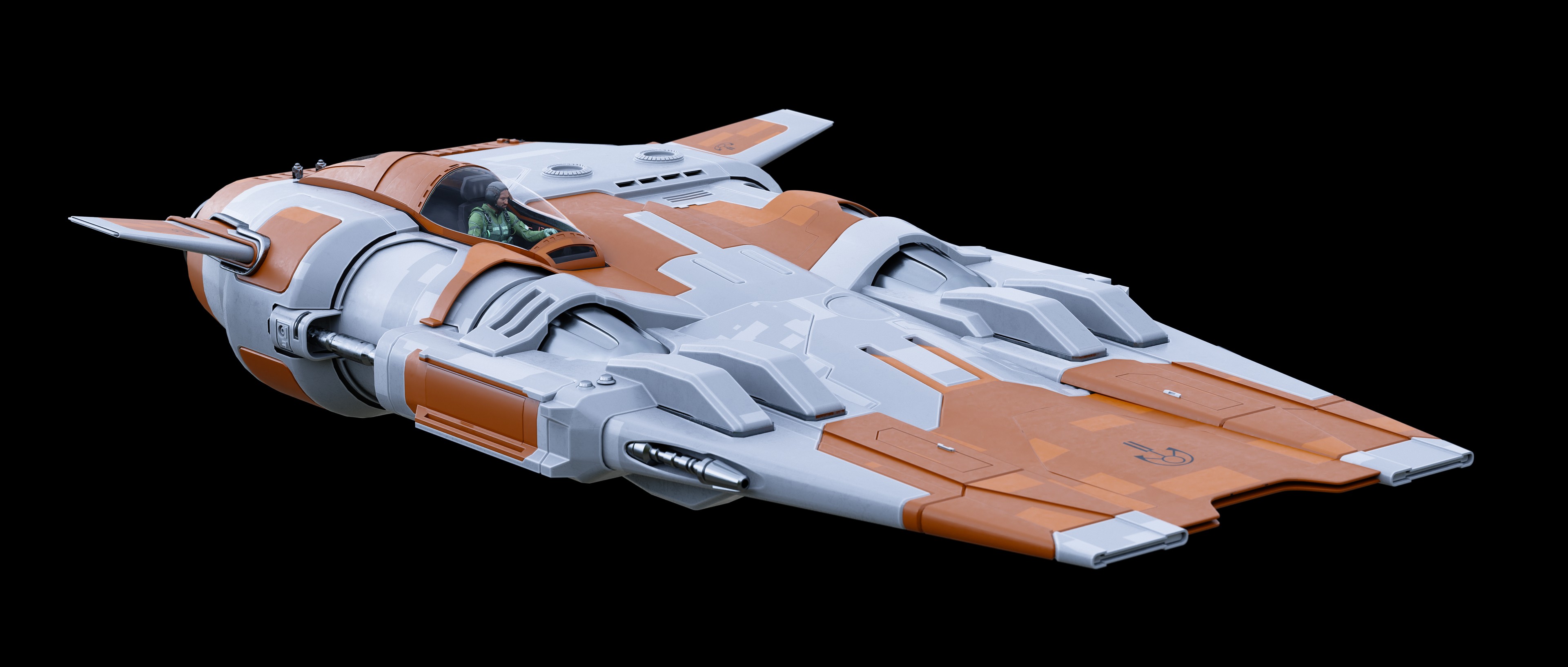 Original Interceptor Spaceship - Layout par Quentin