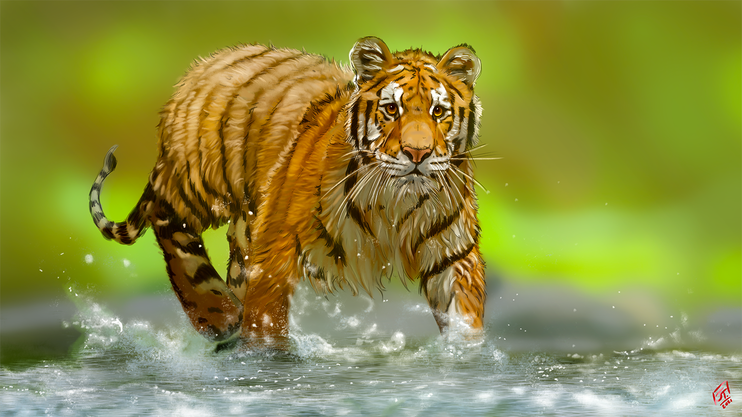 Jeune tigre par Kahlim
