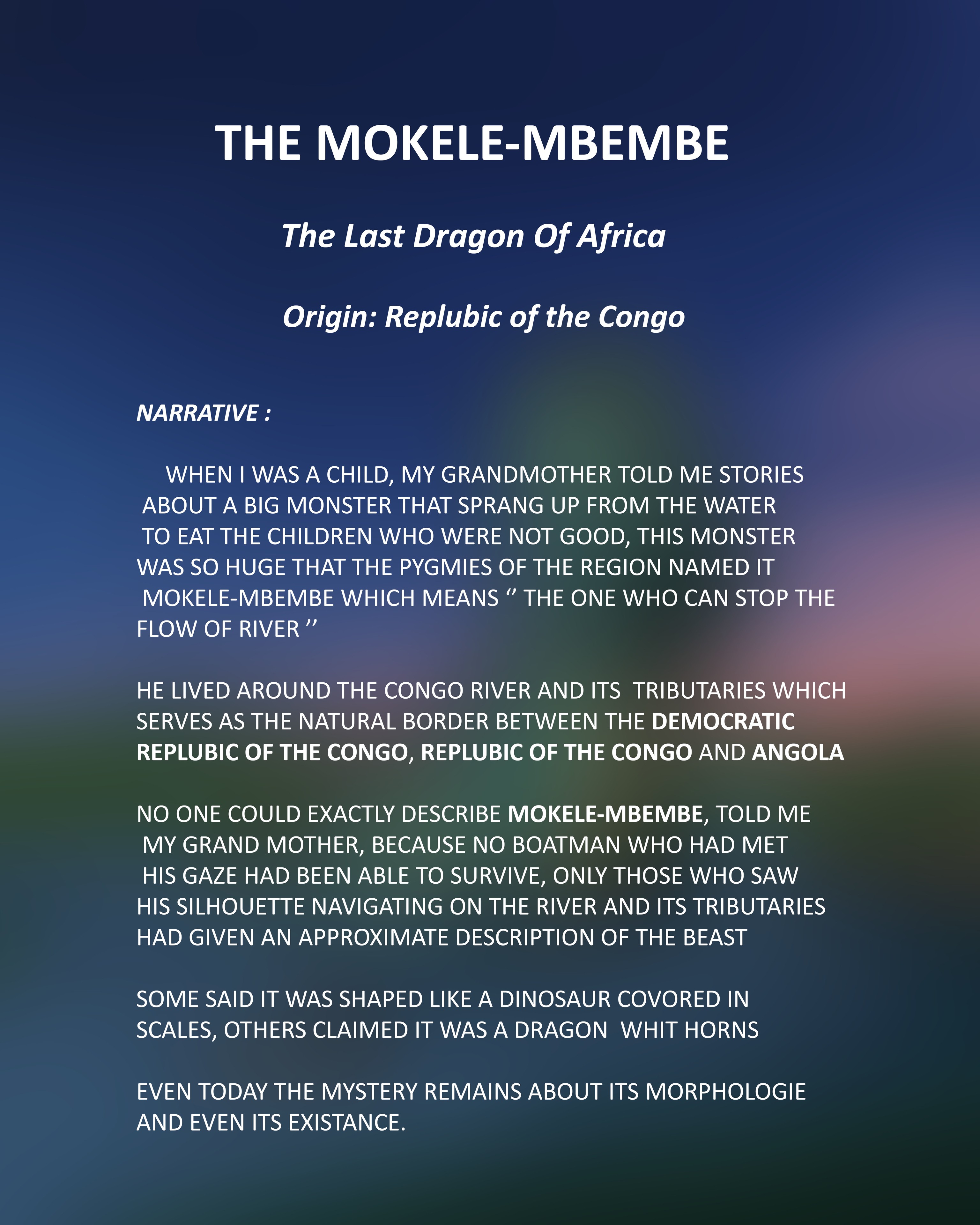 MOKELE-MBEMBE Le Dernier Dragon d'Afrique par Elikya