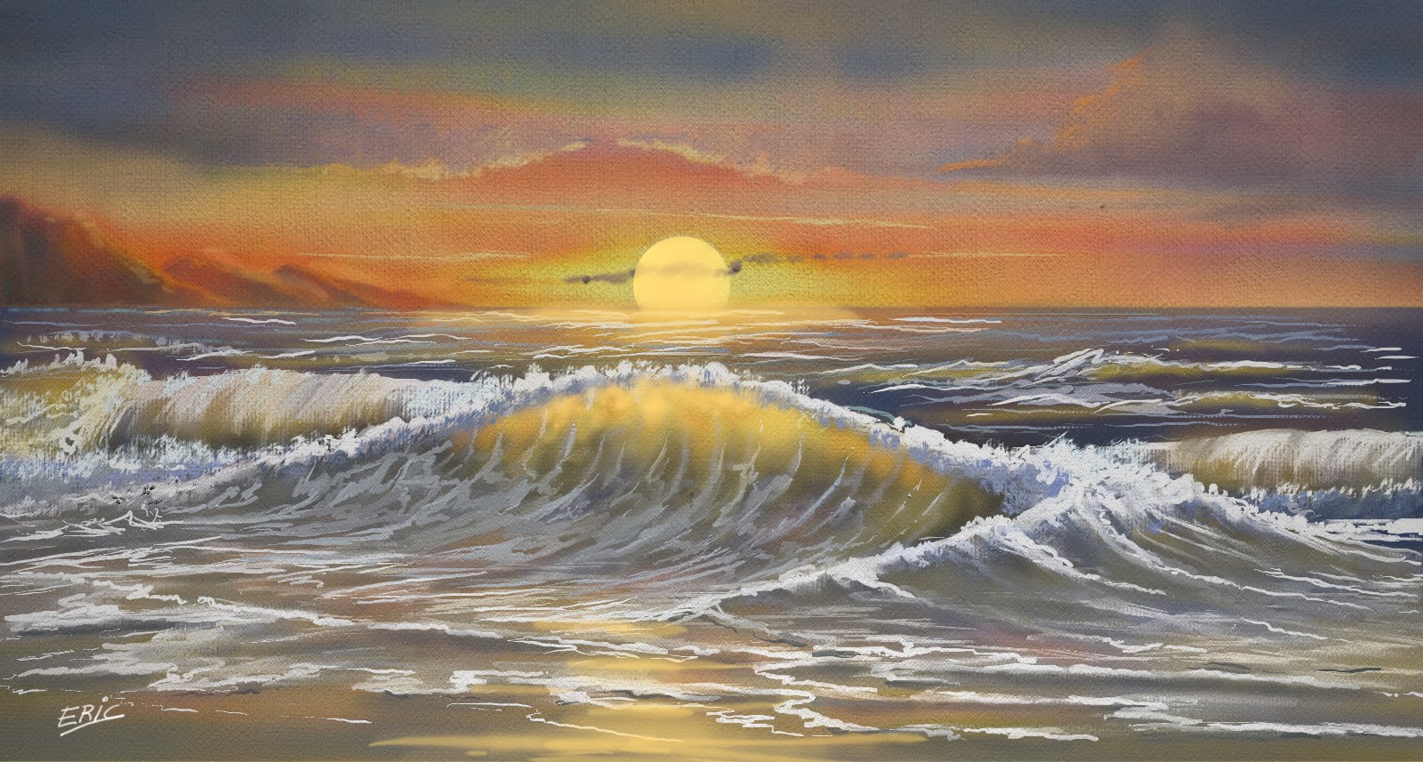 sunset seascape ok copie par Eric Prenot
