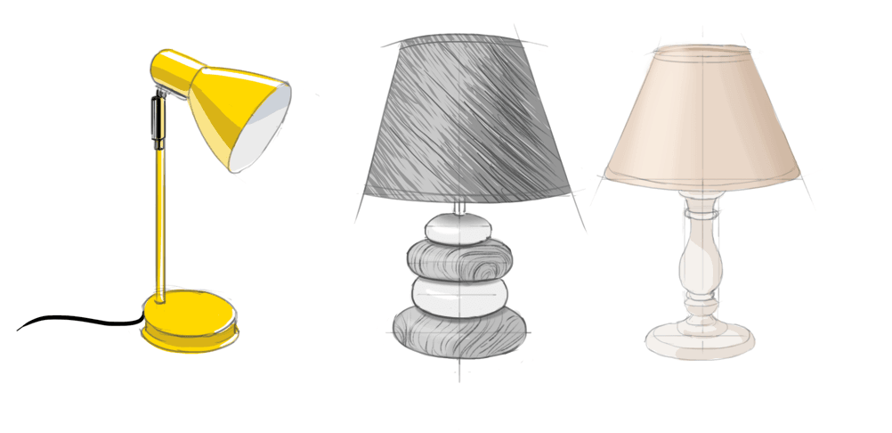 Etude lampes par Linelia